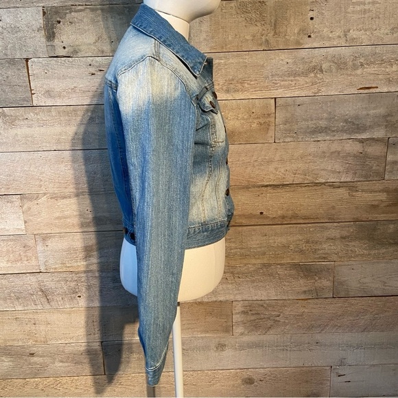 🛍️3/$30 Life in Progress women’s button up light wash denim jean jacket size XS - Picture 5 of 7